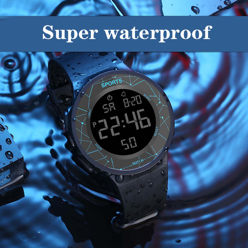 New Casual Men's Electronic Sports Watch Luxury LED Electronic Outdoor Sports Watch 12/24 hours relogio masculino