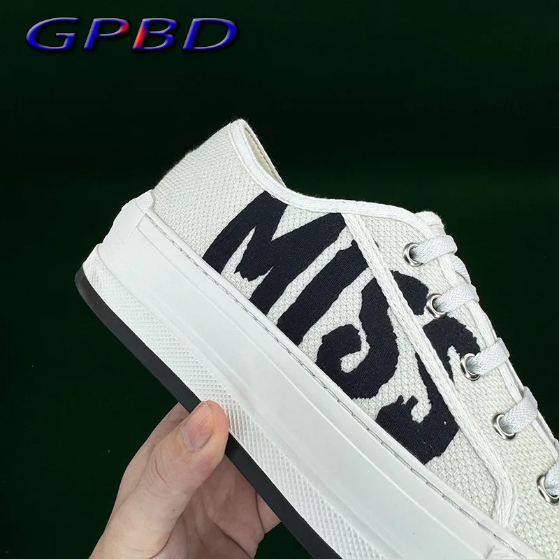 GPBD Best Quality Graffiti Canvas Shoes For Women Designer Sport Shoes For Women Luxury Brand Ladies Sneakers