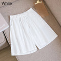 Women Cotton shorts Summer Casual Solid Cotton Linen shorts high waist loose shorts for girls Soft Cool female shorts