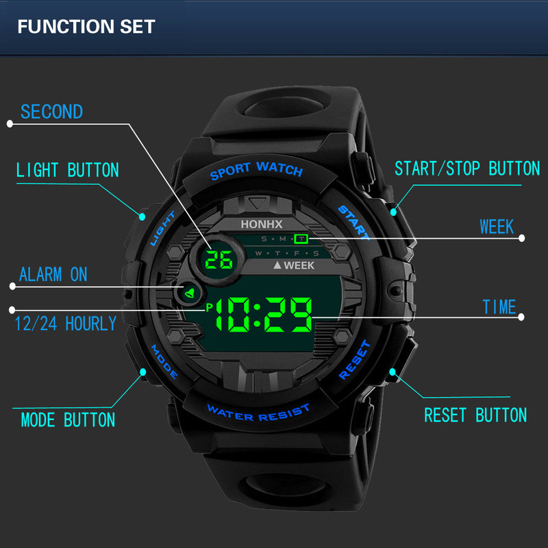 Honhx Luxury Mens Digital Led Watch Date Sport Men Outdoor Electronic Watch Erkek Kol Saati Saat Erkek Kol Saati Relogio Masculi