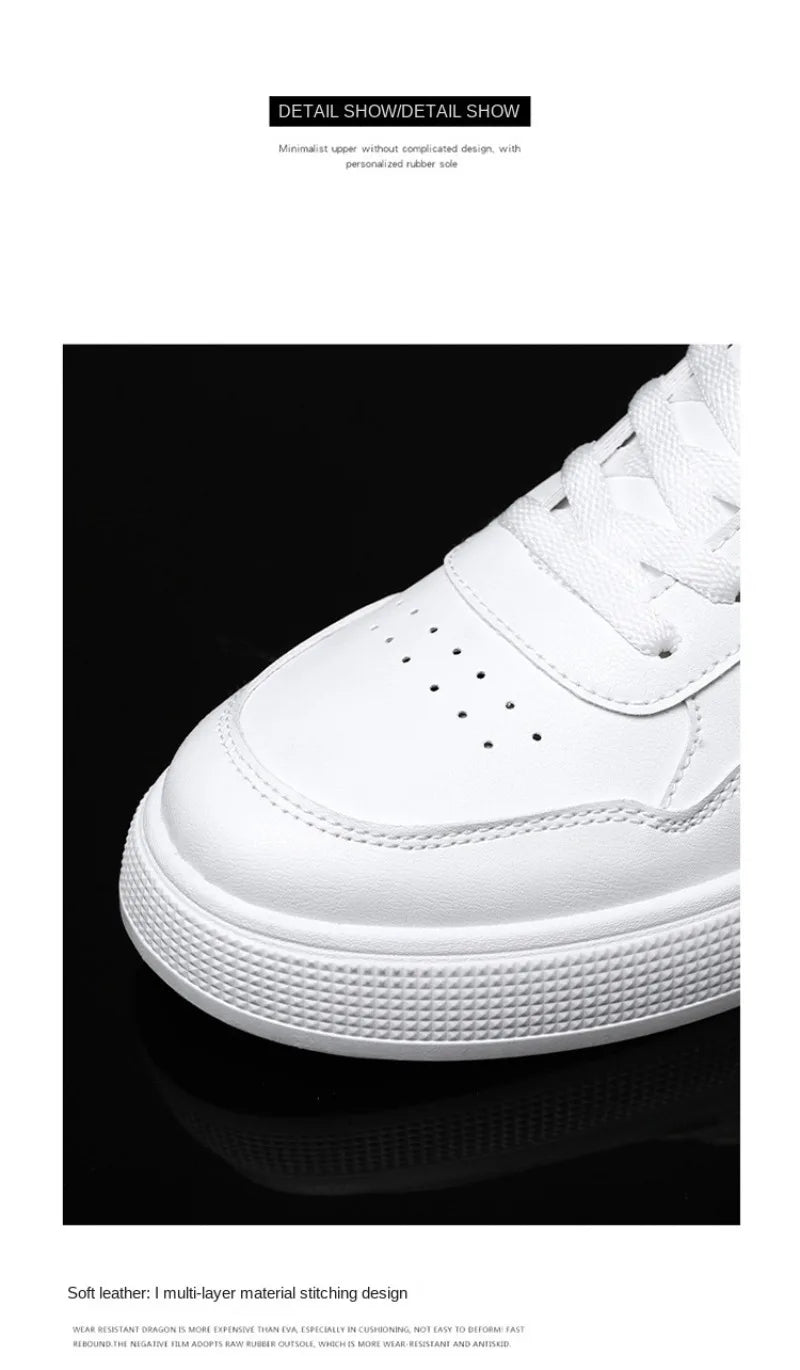 Men's Sneakers Thick Sole White Shoes Trendy Flat Shoes for Men Comfortable Breathable Vulcanized Sneakers Male Designer Shoes44