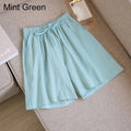 Women Cotton shorts Summer Casual Solid Cotton Linen shorts high waist loose shorts for girls Soft Cool female shorts