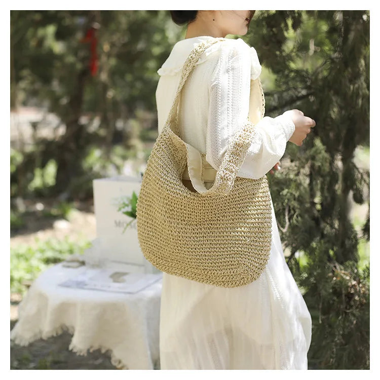 Bolsa Para Praia Summer Beach Straw Bags Casual