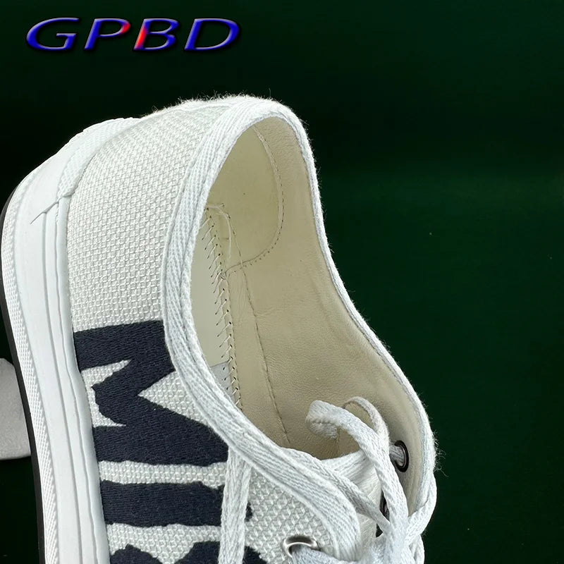 GPBD Best Quality Graffiti Canvas Shoes For Women Designer Sport Shoes For Women Luxury Brand Ladies Sneakers