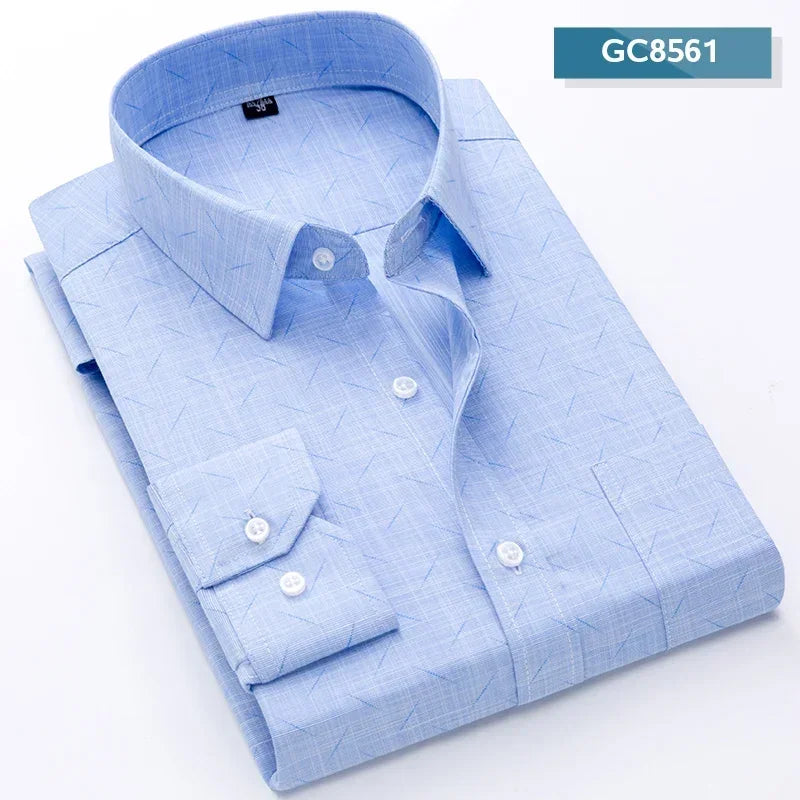 Camisa impressa masculina primavera manga longa