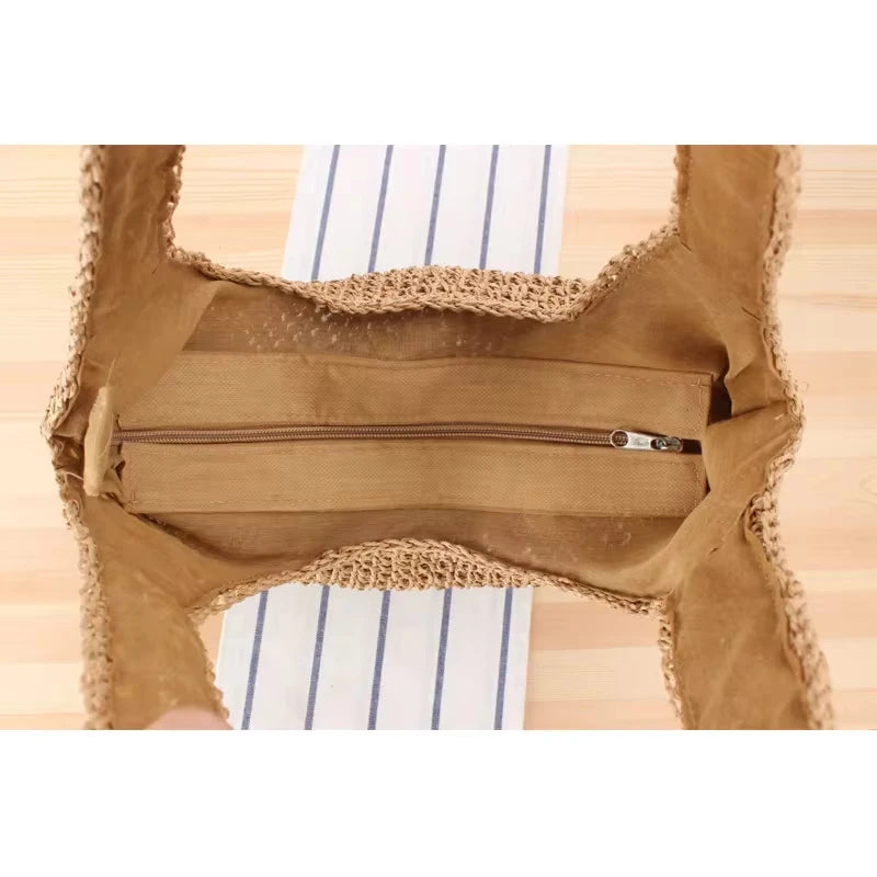 Bolsa Para Praia Summer Beach Straw Bags Casual