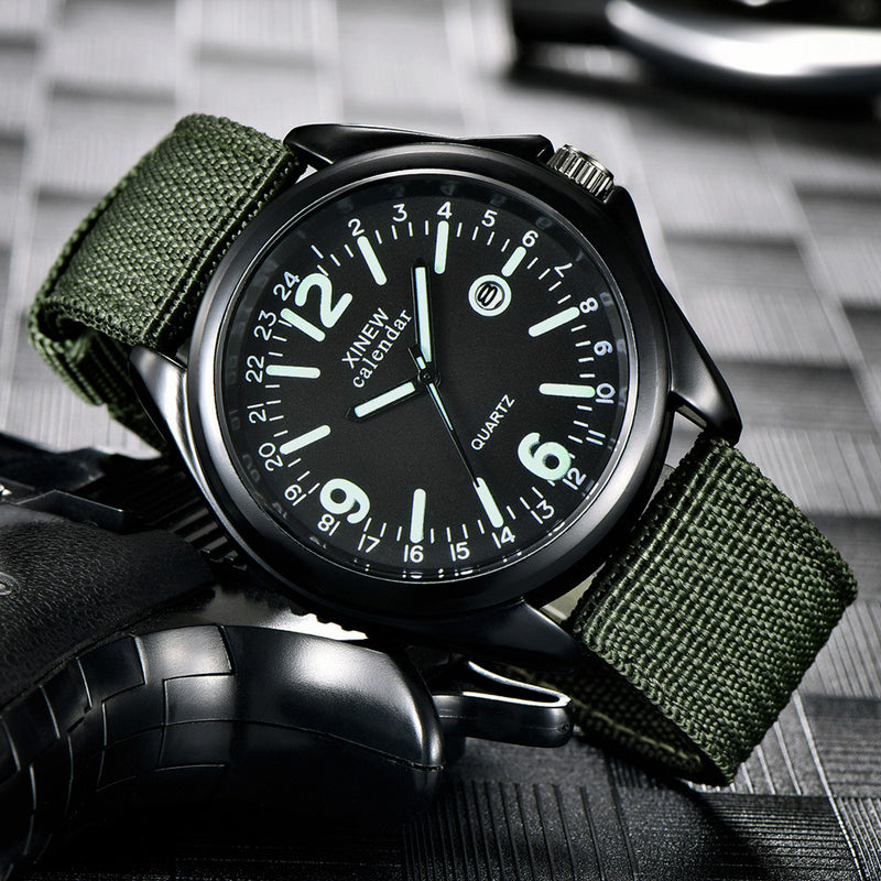 Military Mens Quartz Watch Black Dial Date Luxury Sport Wrist Watch Men'S Watches Watches For Men Smart Watches For Men