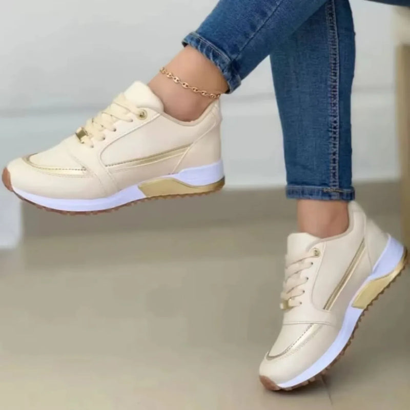 Summer New Women Causal SneakersFashion Breathable Mesh Lace Up Sports Shoes for Women Platform Ladies Walking Ladies Shoes