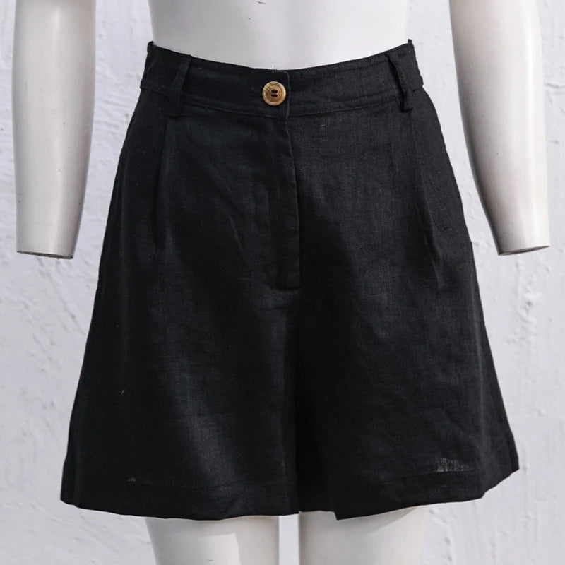 Short Feminino de linho