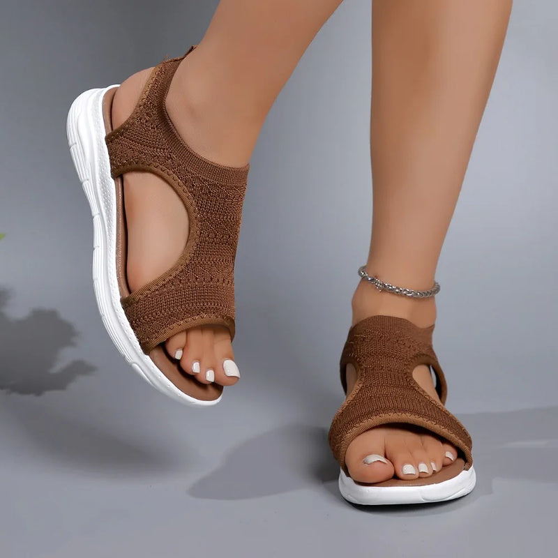 Women Summer Shoes  New Mesh Fish Platform Sandals Women's Open Toe Wedge Sandals Ladies Light Casual Shoes Zapatillas Muje