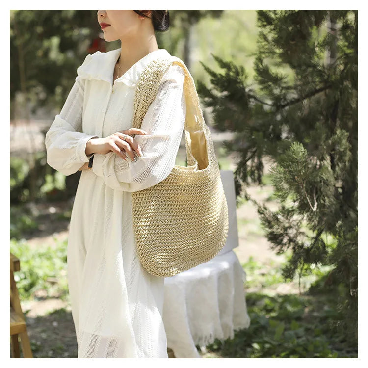 Bolsa Para Praia Summer Beach Straw Bags Casual