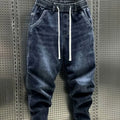 Casual Trendy Elastic Waist Jeans Sub-men's Spring 2024 New Loose-fit Harem Pants Small Footed Pants For Men