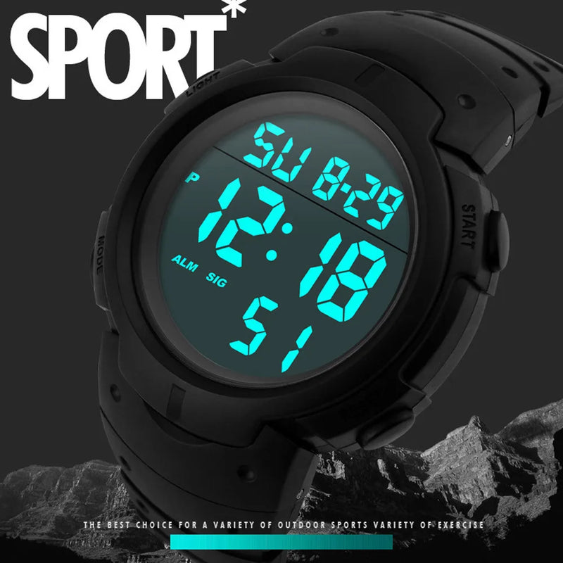 Sport Outdoor Watches Mens Digital 100M Waterproof Wrist Watch Men 2 Time Stopwatch Alarm Clock Top Brand reloj hombre