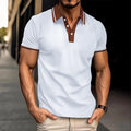 Men's Casual Business Fashion Sports Breathable Lapel Polo Shirt Summer Business Casual outing Men's Short Sleeve