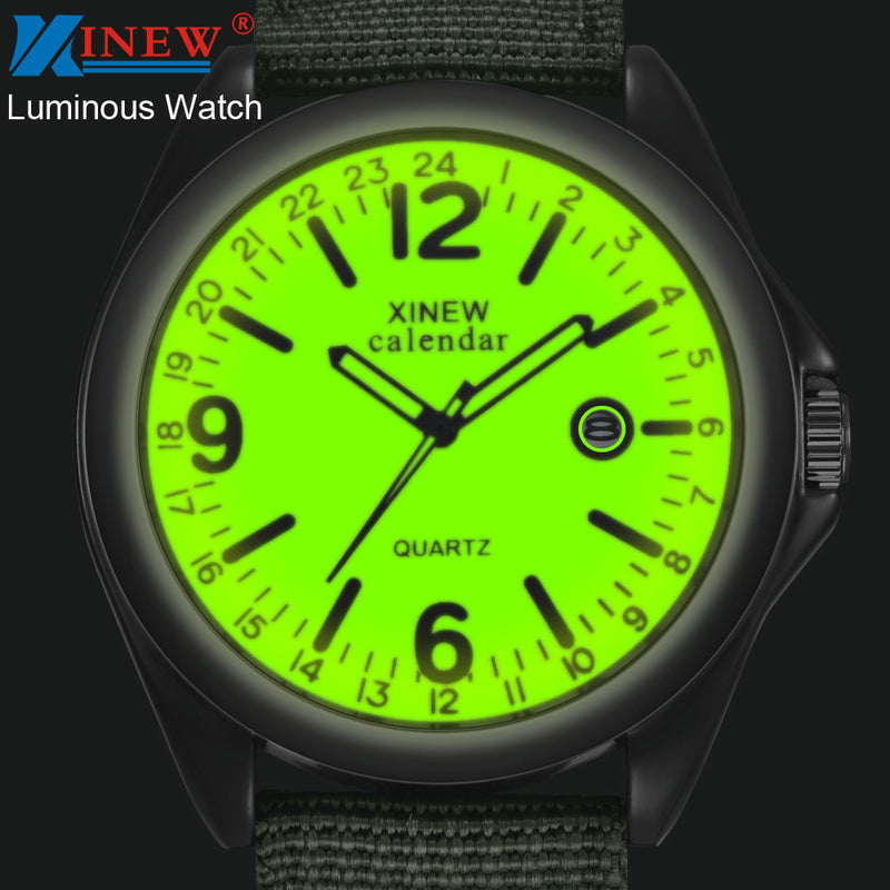 Glow In The Dark Men Watches Tops Brand Luxury Military Mens Clock Quartz Army Watch Black Dial Date Luxury Sport Wrist Watch