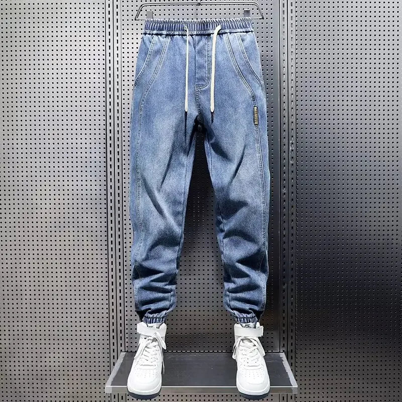 Men Harem Jeans Loose Hip Hop Trousers Washed Denim Jeans Trouser Man Jogger Pant Men Pants Harajuku Cargo Jeans Casual Trousers