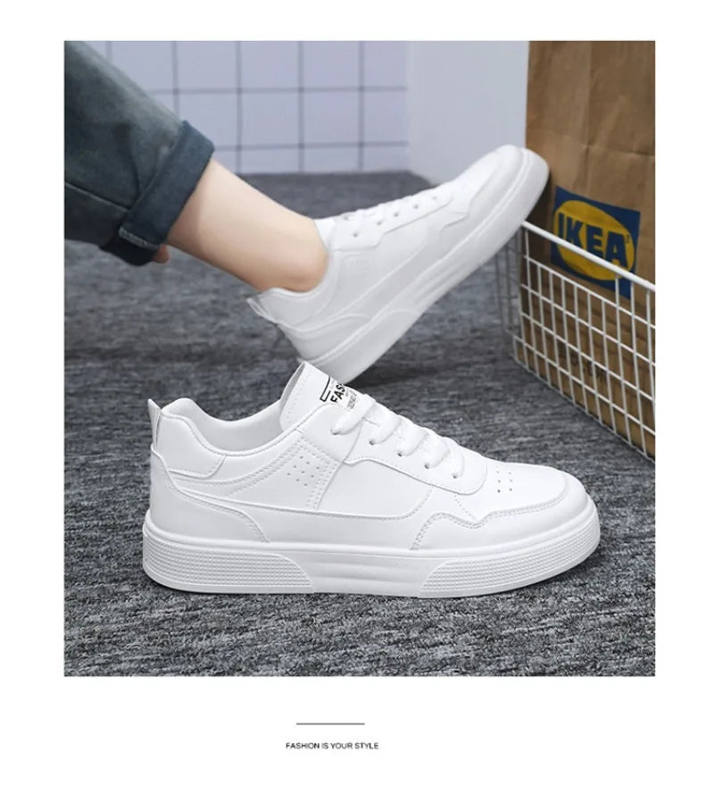 Men's Sneakers Thick Sole White Shoes Trendy Flat Shoes for Men Comfortable Breathable Vulcanized Sneakers Male Designer Shoes44