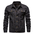 New Autumn Men's Casual Workwear Jeans Jacket Loose Casual Versatile Youthful Male Solid Color Tops Dnim Mens Outwear