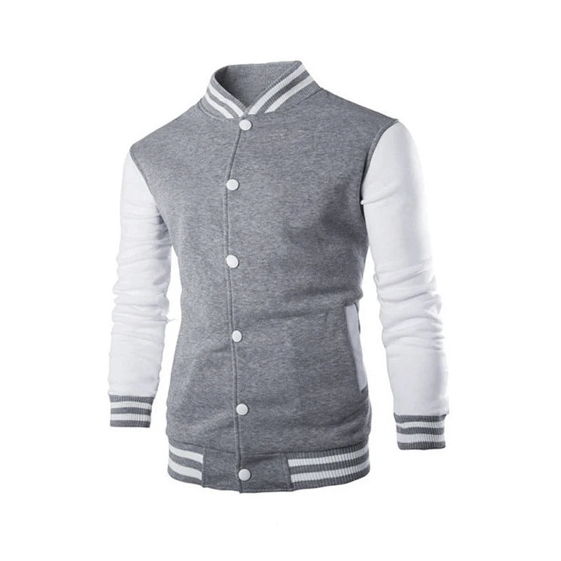 Spring and fall classic men's loose casual stand-up collar button-up baseball jacket flight jacket