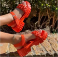 New Model 2023 Summer Large Women's Shoes 36-43 Trend Thick-soled Buckle Casual Sandals Women Beach