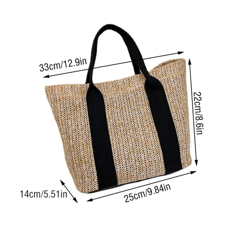 Bolsa Rattan Handbags Casual Praia