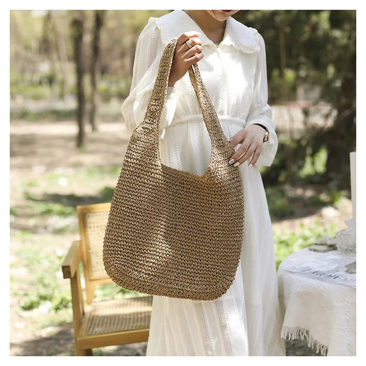 Bolsa Para Praia Summer Beach Straw Bags Casual