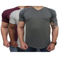 Kit 3 Men's T-Shirts V-collar Lisa Shirt Slim Cotton Premium